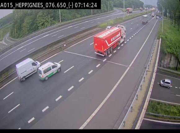 <h2>Webcam autoroute Belgique - Heppignies - E42 direction Namur - BK 76.4</h2>