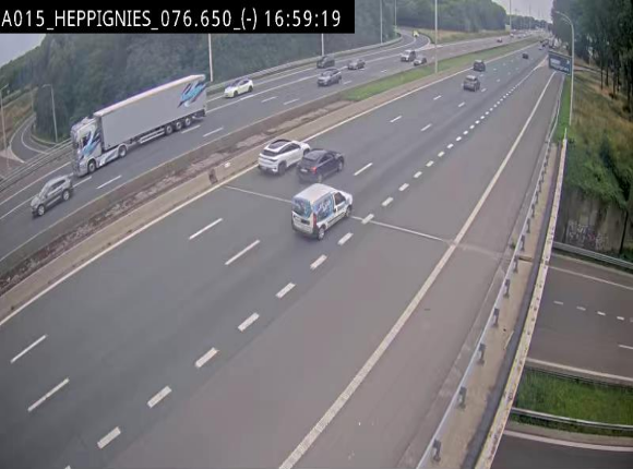 <h2>Webcam autoroute Belgique - Heppignies - E42 direction Namur - BK 76.4</h2>