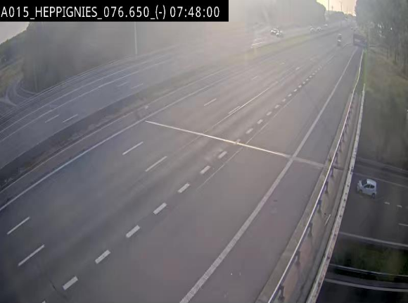 <h2>Webcam autoroute Belgique - Heppignies - E42 direction Namur - BK 76.4</h2>