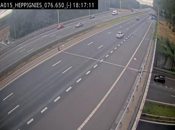 <h2>Webcam autoroute Belgique - Heppignies - E42 direction Namur - BK 76.4</h2>