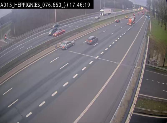 <h2>Webcam autoroute Belgique - Heppignies - E42 direction Namur - BK 76.4</h2>