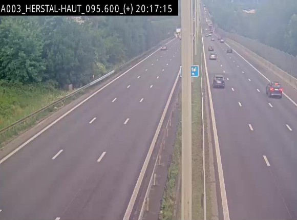 Webcam autoroute Belgique - Herstal - E40 direction Aix-la-Chapelle - BK 97
