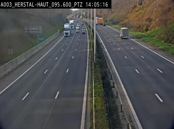 Webcam E40 à Herstal en direction de Liège et en provenance d'Aachen