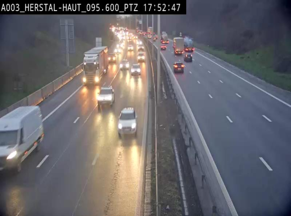 Webcam E40 à Herstal en direction de Liège et en provenance d'Aachen