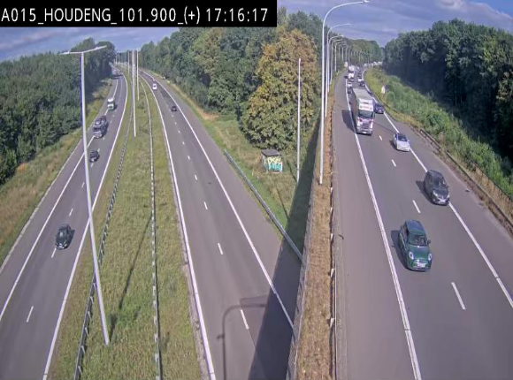 Webcam autoroute Belgique - Houdeng-Goegnies - Jonction E19/E42 direction Tournai/Mons - BK 101.85