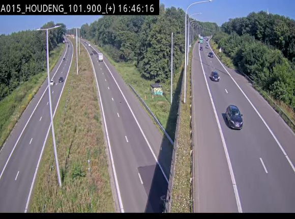 Webcam autoroute Belgique - Houdeng-Goegnies - Jonction E19/E42 direction Tournai/Mons - BK 101.85