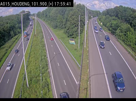 Webcam autoroute Belgique - Houdeng-Goegnies - Jonction E19/E42 direction Tournai/Mons - BK 101.85