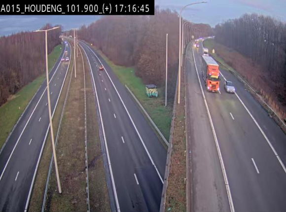 Webcam autoroute Belgique - Houdeng-Goegnies - Jonction E19/E42 direction Tournai/Mons - BK 101.85