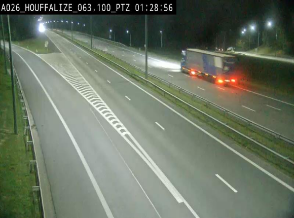 <h2>Caméra autoroute Belgique - Houffalize, E25 direction Liège</h2>