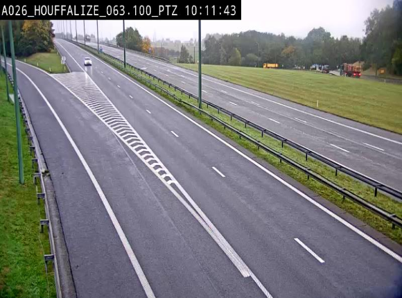 <h2>Caméra autoroute Belgique - Houffalize, E25 direction Liège</h2>