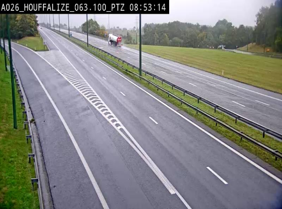 <h2>Caméra autoroute Belgique - Houffalize, E25 direction Liège</h2>