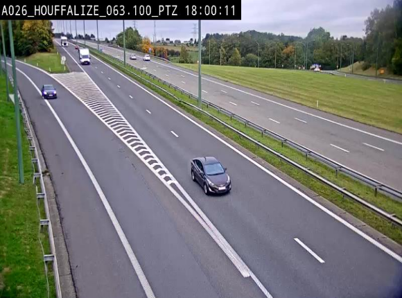 <h2>Caméra autoroute Belgique - Houffalize, E25 direction Liège</h2>