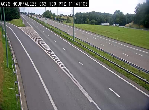 <h2>Caméra autoroute Belgique - Houffalize, E25 direction Liège</h2>