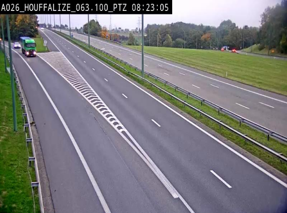 <h2>Caméra autoroute Belgique - Houffalize, E25 direction Liège</h2>
