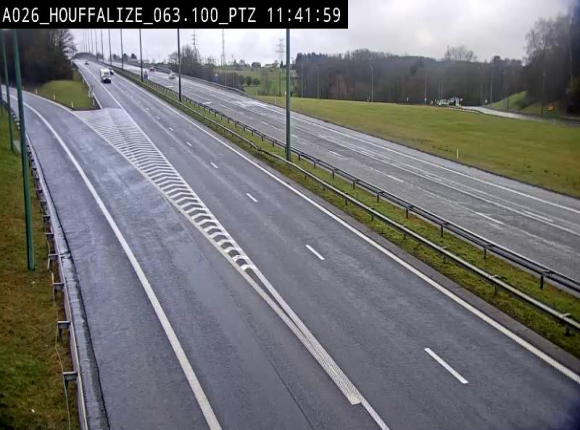 <h2>Caméra autoroute Belgique - Houffalize, E25 direction Liège</h2>