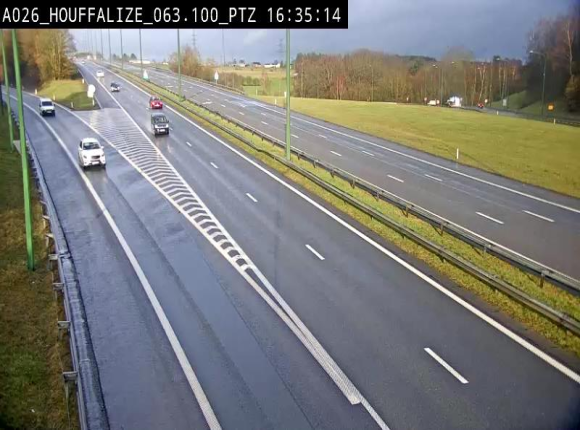 <h2>Caméra autoroute Belgique - Houffalize, E25 direction Liège</h2>
