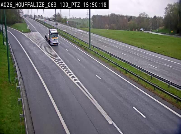 Caméra autoroute Belgique - Houffalize, E25 direction Liège