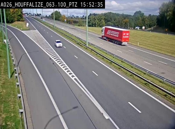 <h2>Caméra autoroute Belgique - Houffalize, E25 direction Liège</h2>