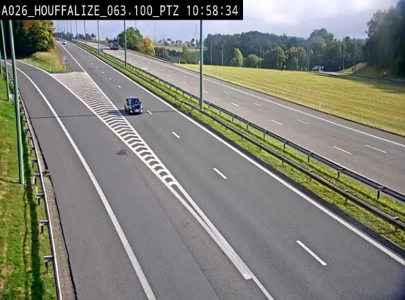 <h2>Caméra autoroute Belgique - Houffalize, E25 direction Liège</h2>