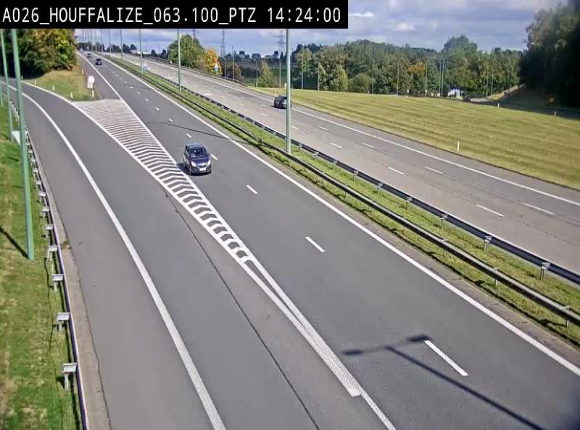 <h2>Caméra autoroute Belgique - Houffalize, E25 direction Liège</h2>