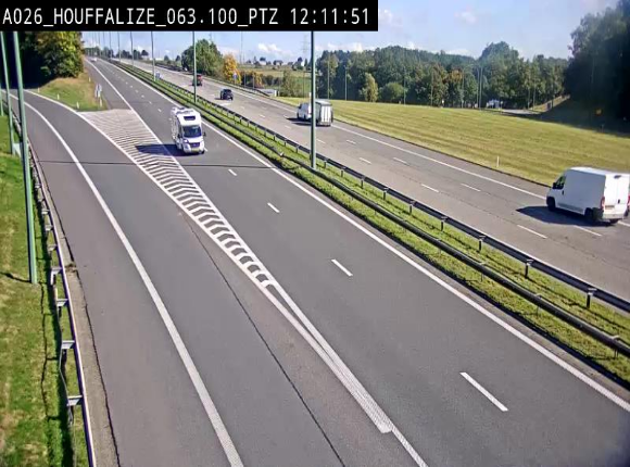 <h2>Caméra autoroute Belgique - Houffalize, E25 direction Liège</h2>