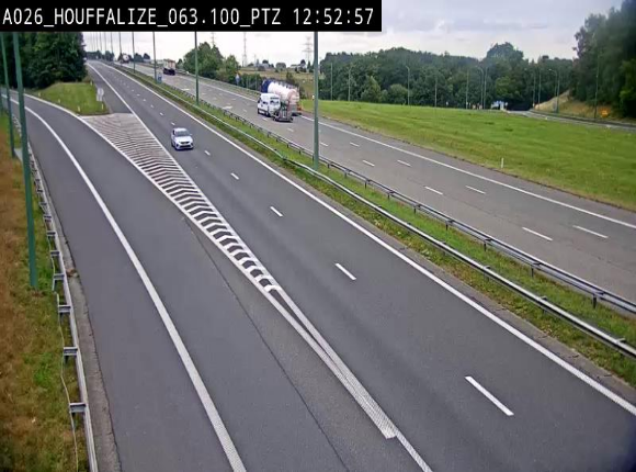 <h2>Caméra autoroute Belgique - Houffalize, E25 direction Liège</h2>