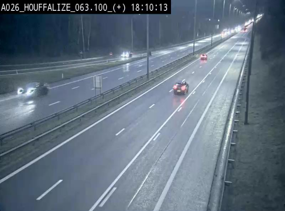 <h2>Webcam autoroute des Ardennes (E25/A26) à hauteur d'Houffalize. Vue orientée vers Baraque de Fraiture</h2>