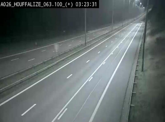 <h2>Webcam autoroute des Ardennes (E25/A26) à hauteur d'Houffalize. Vue orientée vers Baraque de Fraiture</h2>