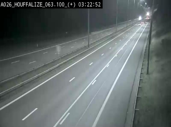<h2>Webcam autoroute des Ardennes (E25/A26) à hauteur d'Houffalize. Vue orientée vers Baraque de Fraiture</h2>