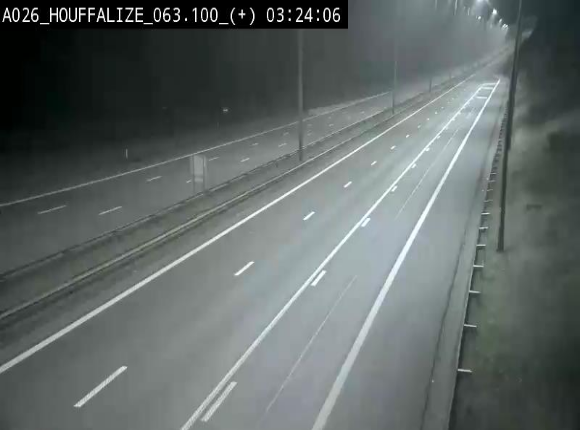 <h2>Webcam autoroute des Ardennes (E25/A26) à hauteur d'Houffalize. Vue orientée vers Baraque de Fraiture</h2>