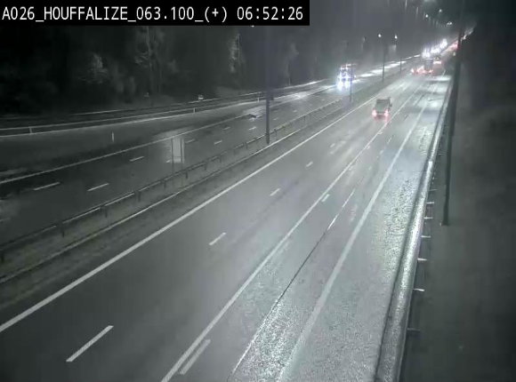 <h2>Webcam autoroute des Ardennes (E25/A26) à hauteur d'Houffalize. Vue orientée vers Baraque de Fraiture</h2>