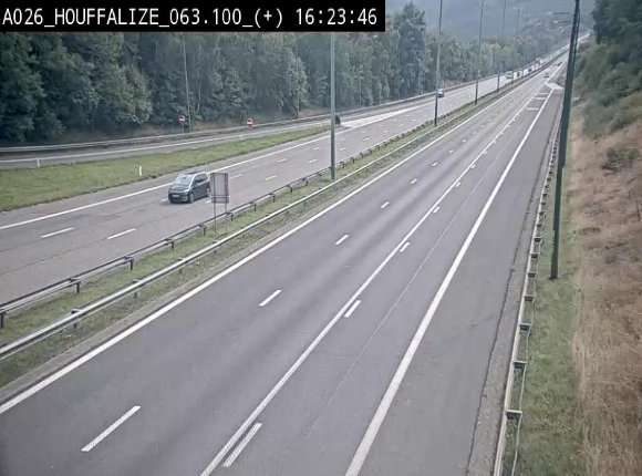 <h2>Webcam autoroute des Ardennes (E25/A26) à hauteur d'Houffalize. Vue orientée vers Baraque de Fraiture</h2>