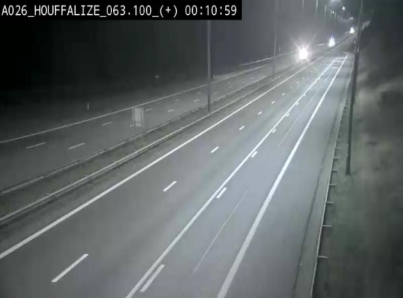<h2>Webcam autoroute des Ardennes (E25/A26) à hauteur d'Houffalize. Vue orientée vers Baraque de Fraiture</h2>