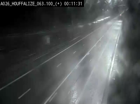 <h2>Webcam autoroute des Ardennes (E25/A26) à hauteur d'Houffalize. Vue orientée vers Baraque de Fraiture</h2>