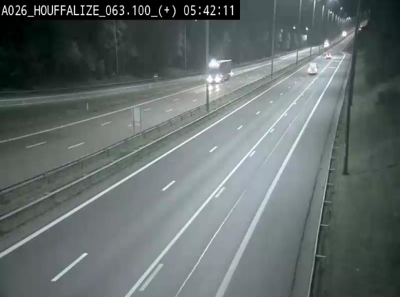 <h2>Webcam autoroute des Ardennes (E25/A26) à hauteur d'Houffalize. Vue orientée vers Baraque de Fraiture</h2>