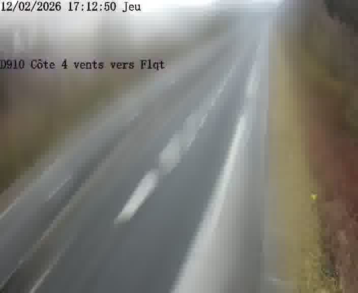 <h2>Webcam sur la D910 située dans la Côte des 4 vents. Vue orientée vers le haut de la côte, vers Faulquemont</h2>