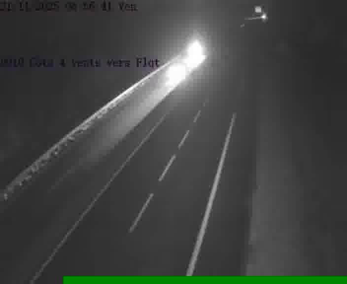 Webcam sur la D910 située dans la Côte des 4 vents. Vue orientée vers le haut de la côte, vers Faulquemont