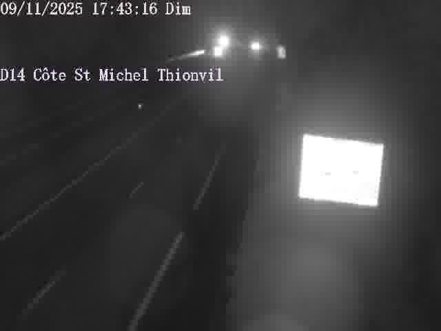 <h2>Webcam sur la D14, dans la côte Saint-Michel. Vue orientée vers Thionville</h2>