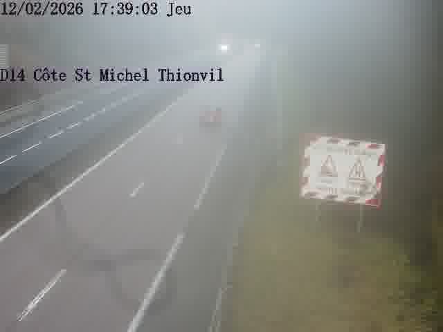 <h2>Webcam sur la D14, dans la côte Saint-Michel. Vue orientée vers Thionville</h2>