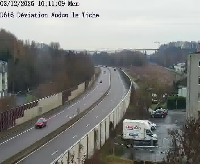 <h2>Webcams sur la D616, sur le contournement d'Audun-le-Tiche menant à Belval (Luxembourg)</h2>