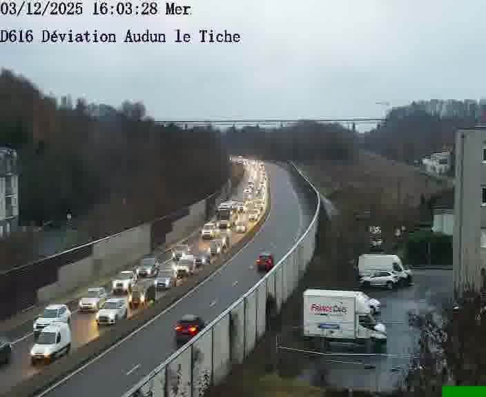 <h2>Webcams sur la D616, sur le contournement d'Audun-le-Tiche menant à Belval (Luxembourg)</h2>