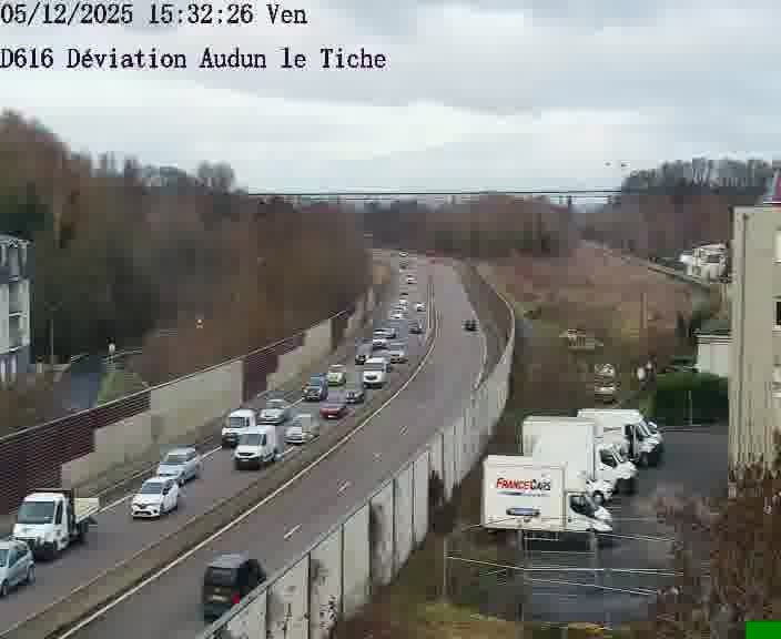 <h2>Webcams sur la D616, sur le contournement d'Audun-le-Tiche menant à Belval (Luxembourg)</h2>