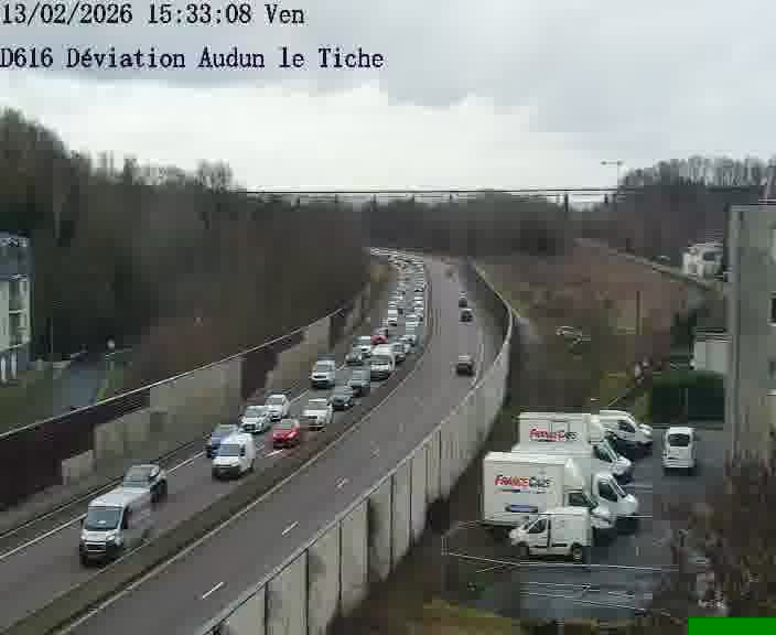 <h2>Webcams sur la D616, sur le contournement d'Audun-le-Tiche menant à Belval (Luxembourg)</h2>