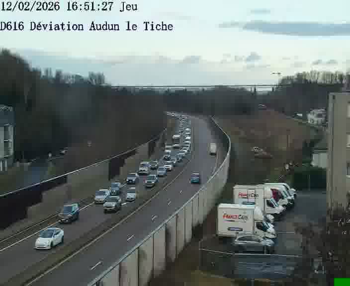 <h2>Webcams sur la D616, sur le contournement d'Audun-le-Tiche menant à Belval (Luxembourg)</h2>