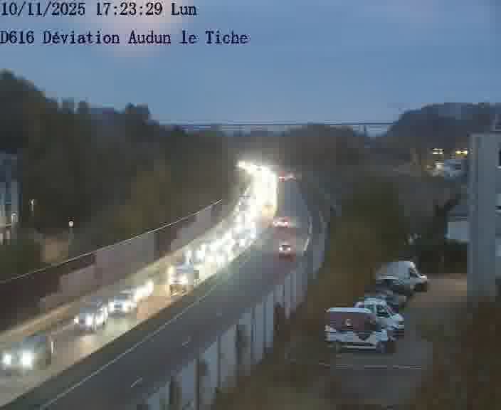 <h2>Webcams sur la D616, sur le contournement d'Audun-le-Tiche menant à Belval (Luxembourg)</h2>