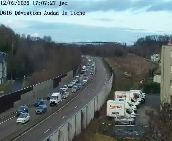 <h2>Webcams sur la D616, sur le contournement d'Audun-le-Tiche menant à Belval (Luxembourg)</h2>