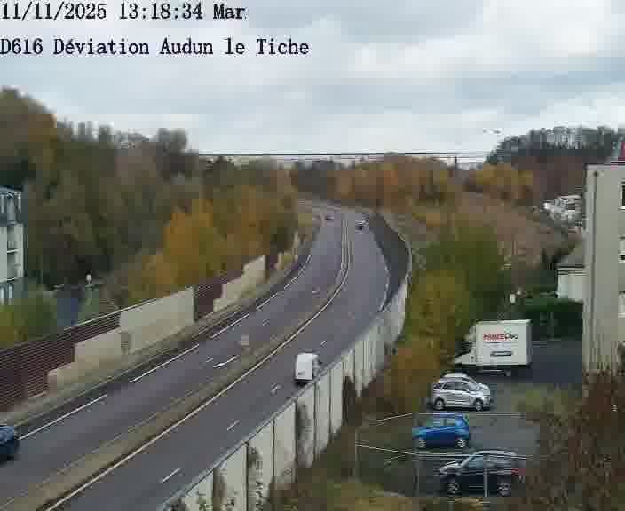 <h2>Webcams sur la D616, sur le contournement d'Audun-le-Tiche menant à Belval (Luxembourg)</h2>