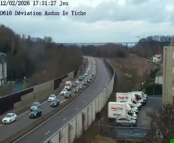 <h2>Webcams sur la D616, sur le contournement d'Audun-le-Tiche menant à Belval (Luxembourg)</h2>