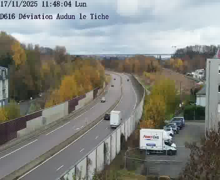 <h2>Webcams sur la D616, sur le contournement d'Audun-le-Tiche menant à Belval (Luxembourg)</h2>