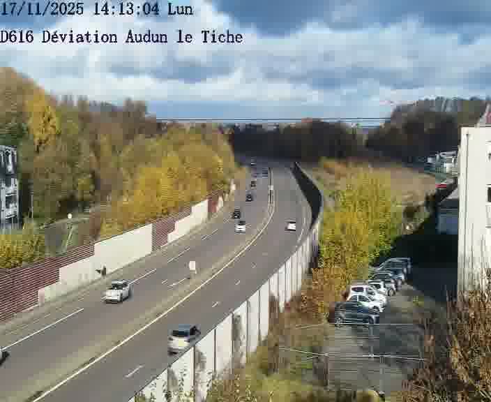 <h2>Webcams sur la D616, sur le contournement d'Audun-le-Tiche menant à Belval (Luxembourg)</h2>